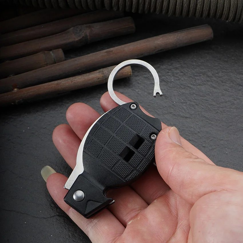 جديد في الهواء الطلق سكين محمول متعدد الأغراض تسلق الجبال هوك سكاكين صغيرة قابلة للطي مفتوحة صندوق قلادة صلابة عالية سكين EDC أدوات