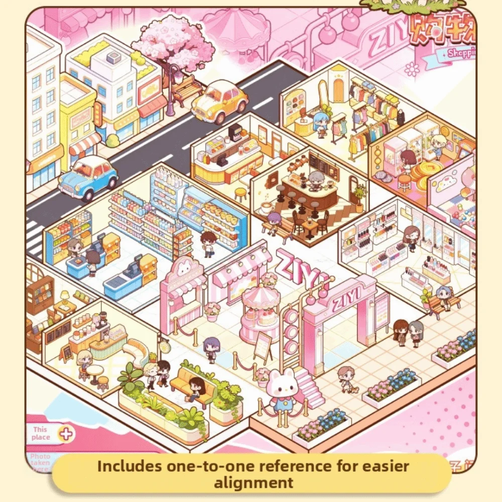 New 8 Themed Miniature Scene Stickers PET Stress-Relief 3D Collage Stickers Fun Design Die Cut DIY Journal Stickers Kids Hobbies