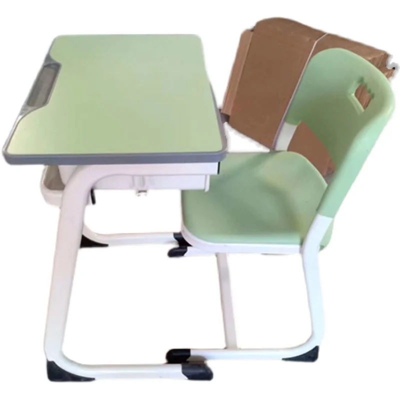 Student desk and chair combination, single and double combination, school tutoring class, training class