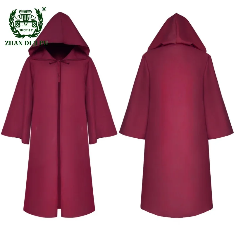 Halloween Death Wizard Cloak for Adult Monk Hooded Robes Cape Friar Medieval Renaissance Priest Kids Anime Cosplay Costumes Coat
