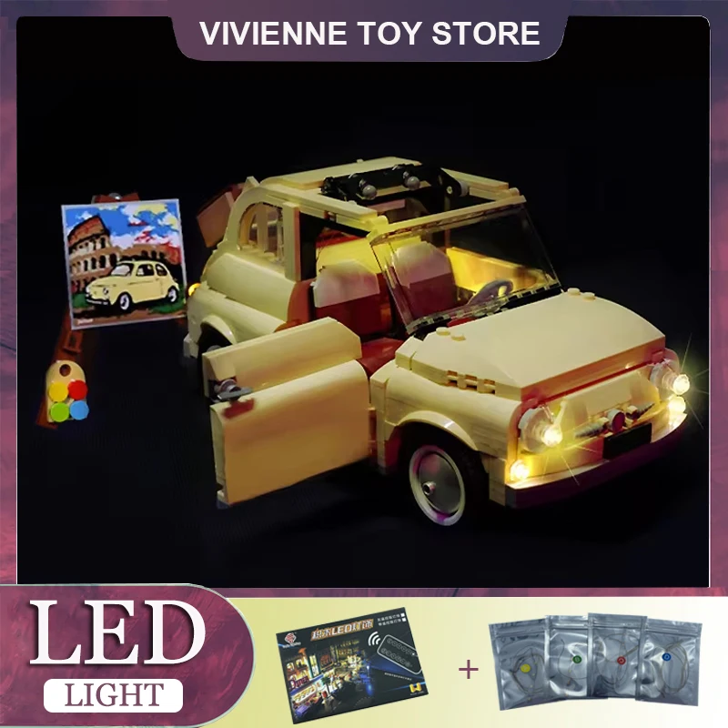 RC DIY LED Light Kit For LEGO 10271 Fiat 500 Car Technical Sports Car    ( Only LED Light,Without Blocks Model)