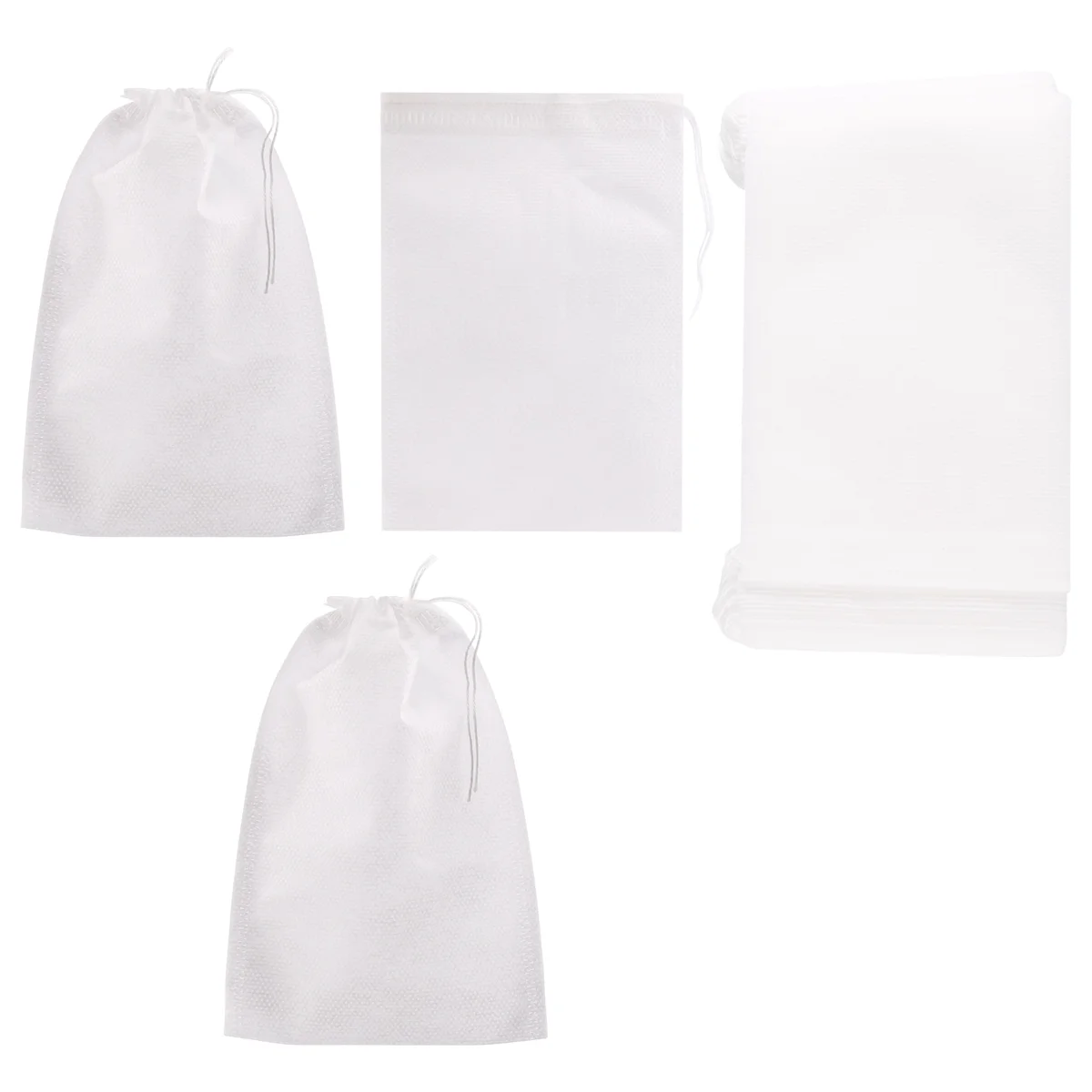 100 Pieces of Mess-Free Cold Brewing Bag Disposable Coffee Filter Bag Fine Mesh Brewing Drawstring Bag