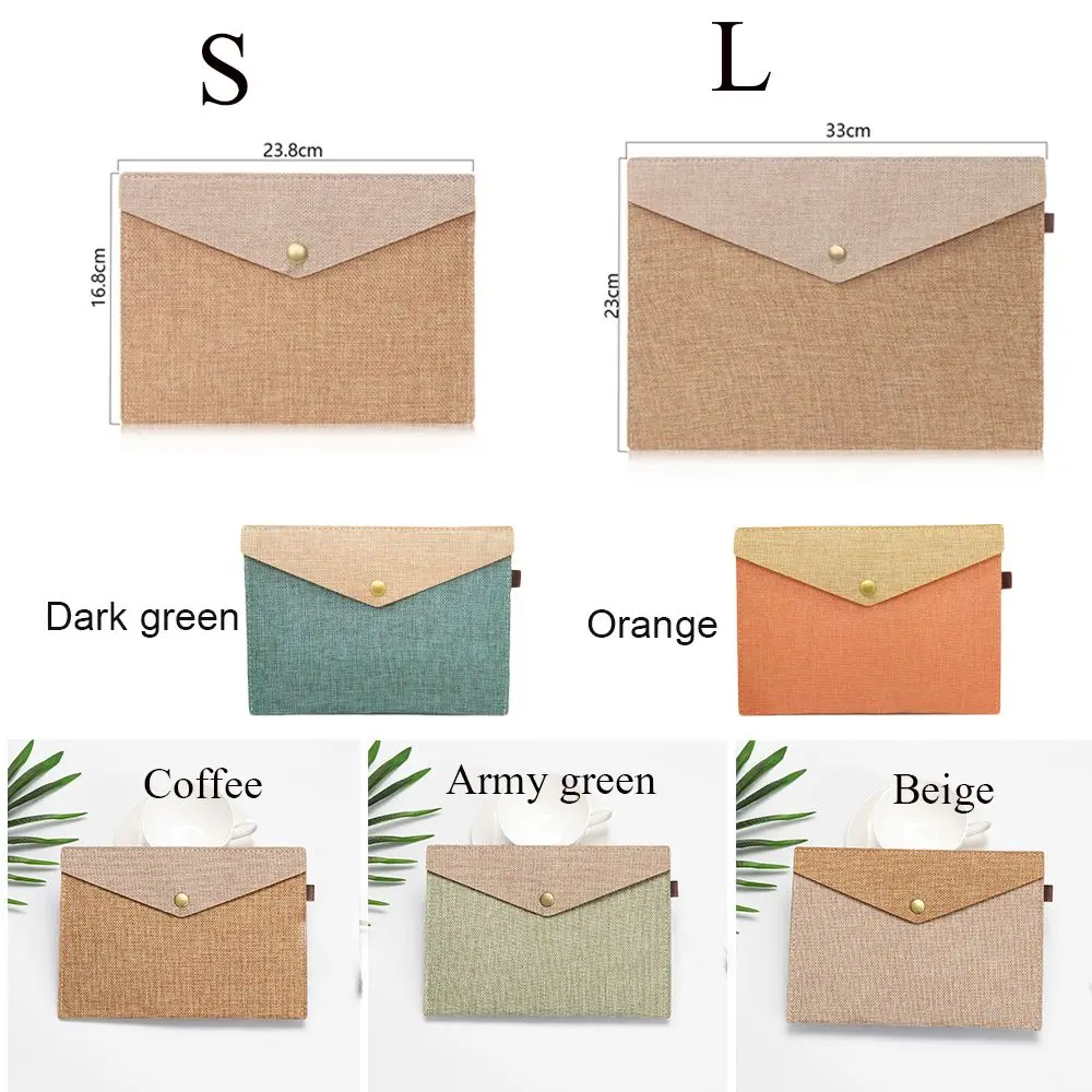 Office Supply Simple Elegant Document Bag Paper Holder File Folder Canvas Felt File Briefcase
