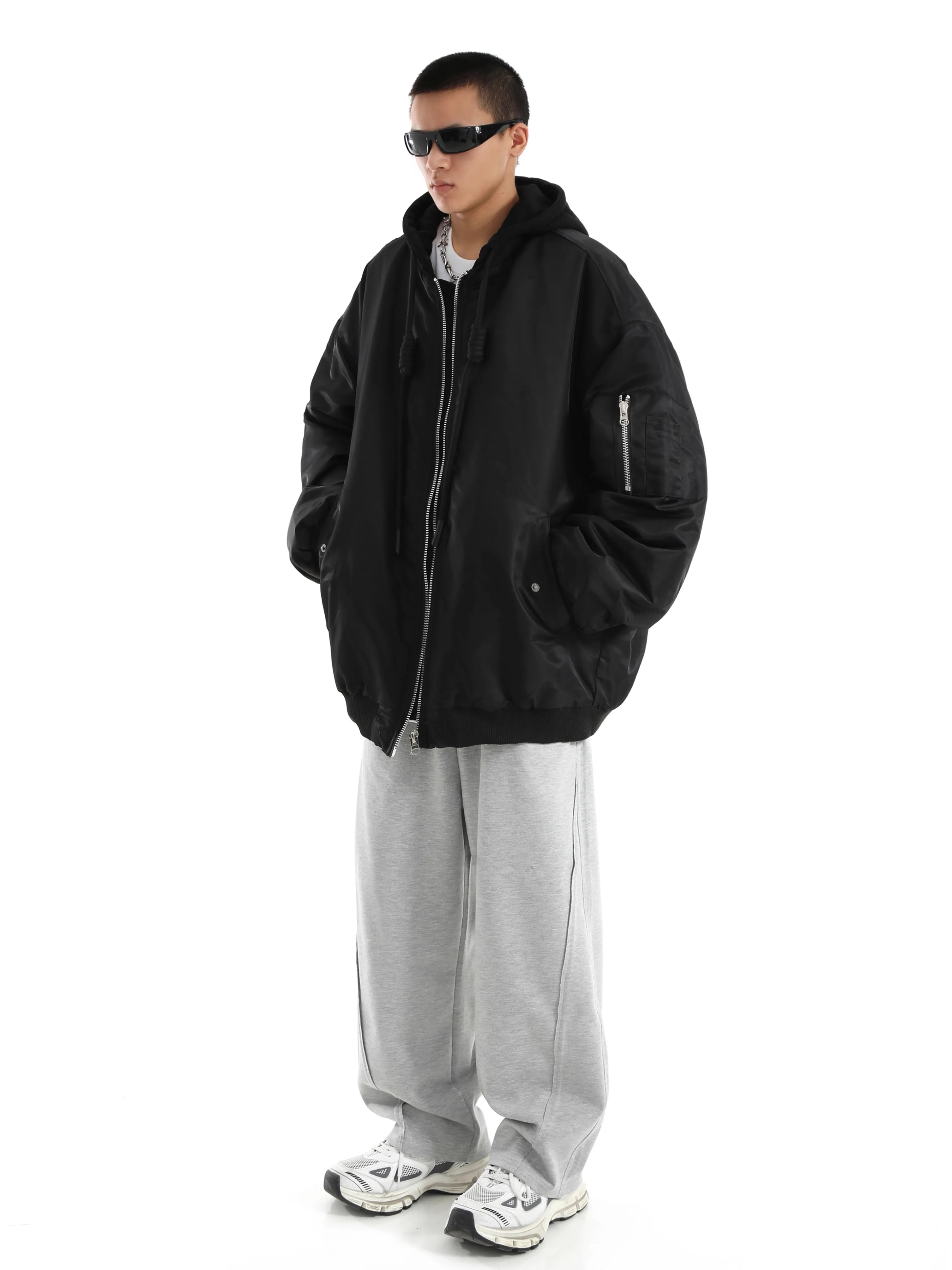 American Oversized Hooded Baseball Jacket Cotton Men's Winter 2025 New Loose and Thick Cotton Coat