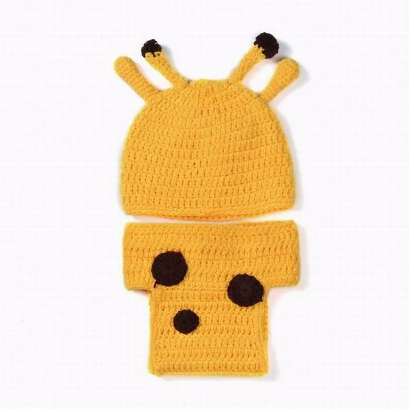 Baby Photoshoot Outfit Deer Lion Newborn Photography Props Baby Crochet Knit Costume Cartoon Deer and Lion Infant Hat Clothing