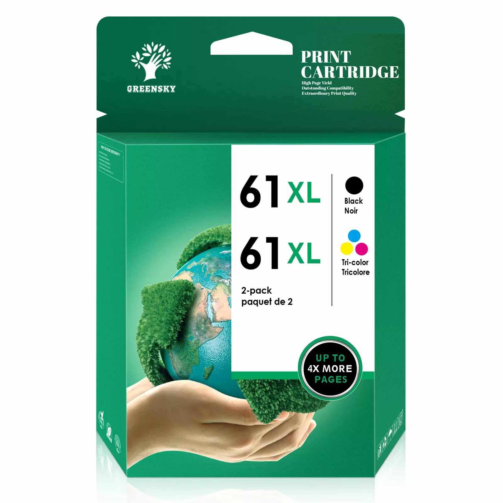

2 упаковки картриджей 61XL 61 XL для HP ENVY 4500 4501 4502 4504 5530 5535