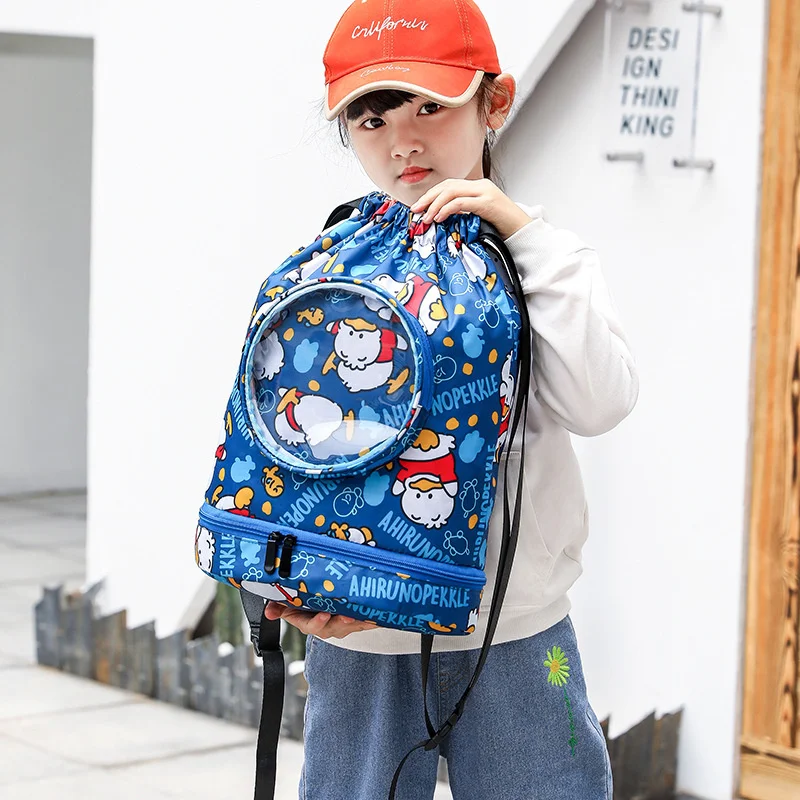 Child Kid Backpack Boys Girls Swimming Bag Backpack Waterproof Cute Print Sports Bag Pool Beach Camping Dry Wet Bags