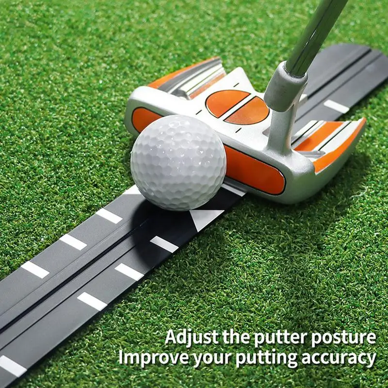 Portable Double-Sided Golf Putting Ruler Golf Putting Lines Guide Golf Putter Trajectory Guidance Trainer For Golf Accessories