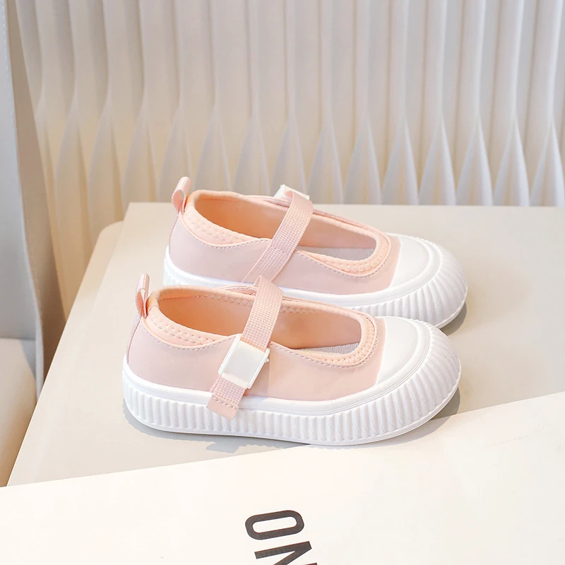 Childrens Canvas Shoes Girls Boys Baby Casual Shoes Lightweight Comfortable Soft Solid Color Boys Girls Sneakers Kids Flat
