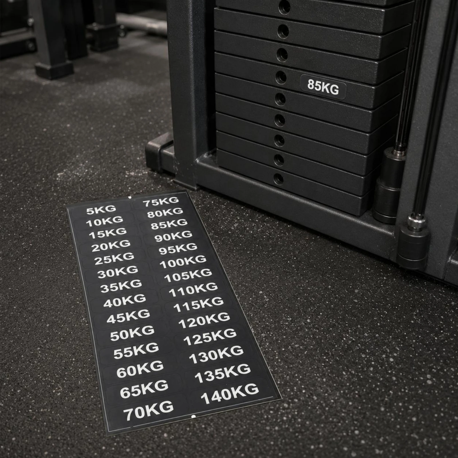 Weight Block Sticker Pounds and Kilograms Weight Stack Label Number Decal Machine Labels Fitness Accessory High Contrast
