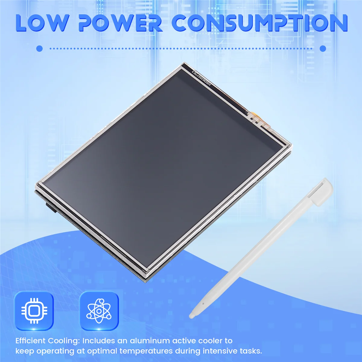 AB53 3.5 Inch Touch Screen for 5, with Metal Case and Active Cooler Black Radiator