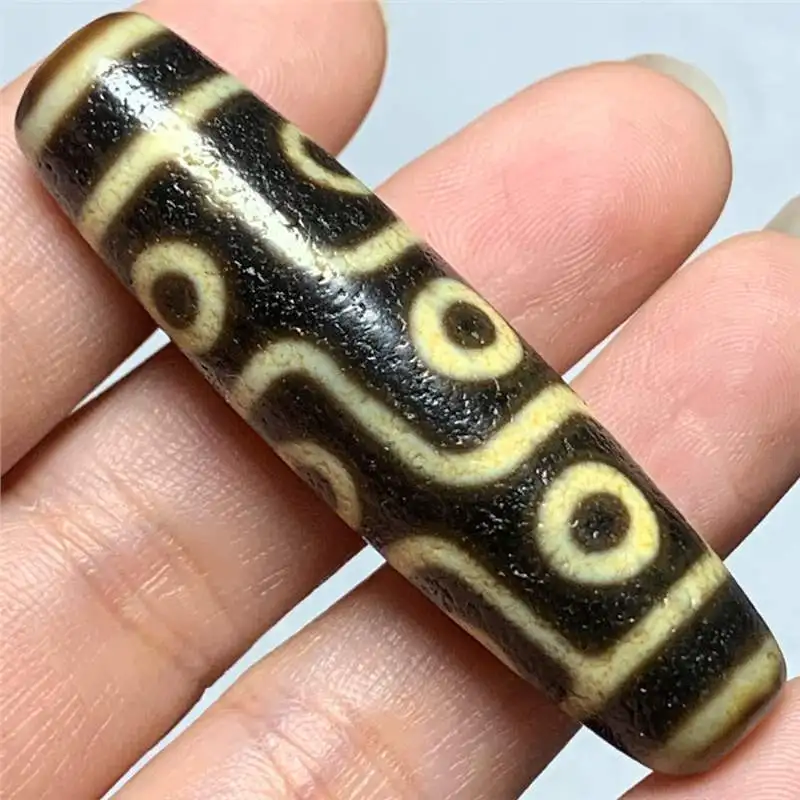 Thing One Picture Natural Agate Tibetan Old Tooth Yellow Dzi Bead Pendant Necklace Clavicle Couple Men and Women