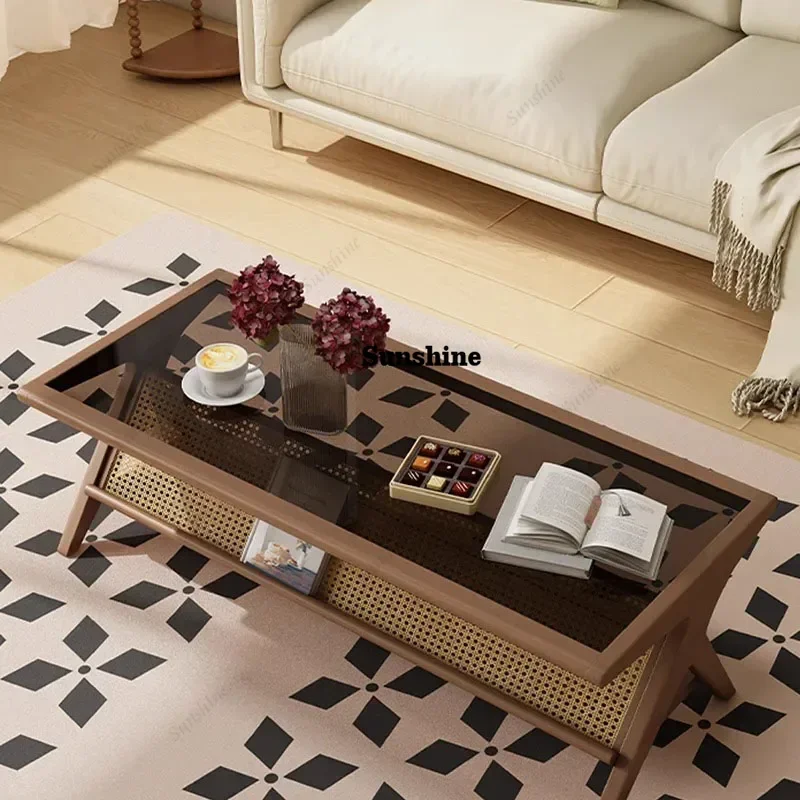 Tavolino Vintage Professionale, Semplice e Moderno, Minimalista, Elegante, Sicuro, Tavolino da Caffè, Decorazione per la Casa