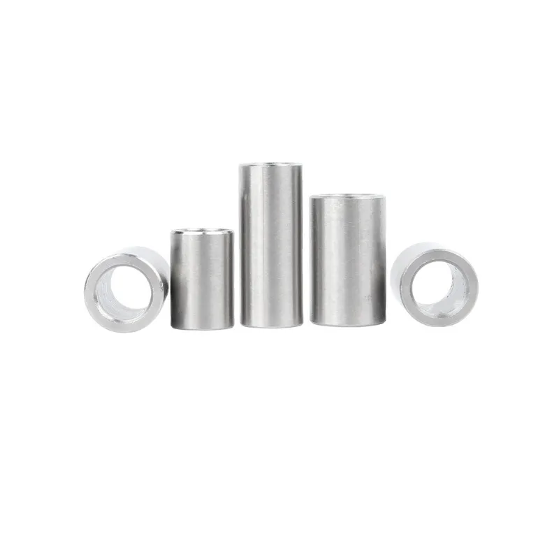 304 الفولاذ المقاوم للصدأ كم ID 8-10 مللي متر جلبة جوفاء تمديد أسطواني الصلب بلا أسنان المسمار كم غسالة OD 12-16 مللي متر