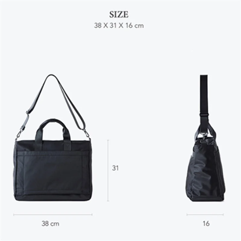 Bolso de negocios de tela de nailon para hombre, bandolera de gran capacidad, bolso de viaje a la moda, bolso informal para ordenador portátil