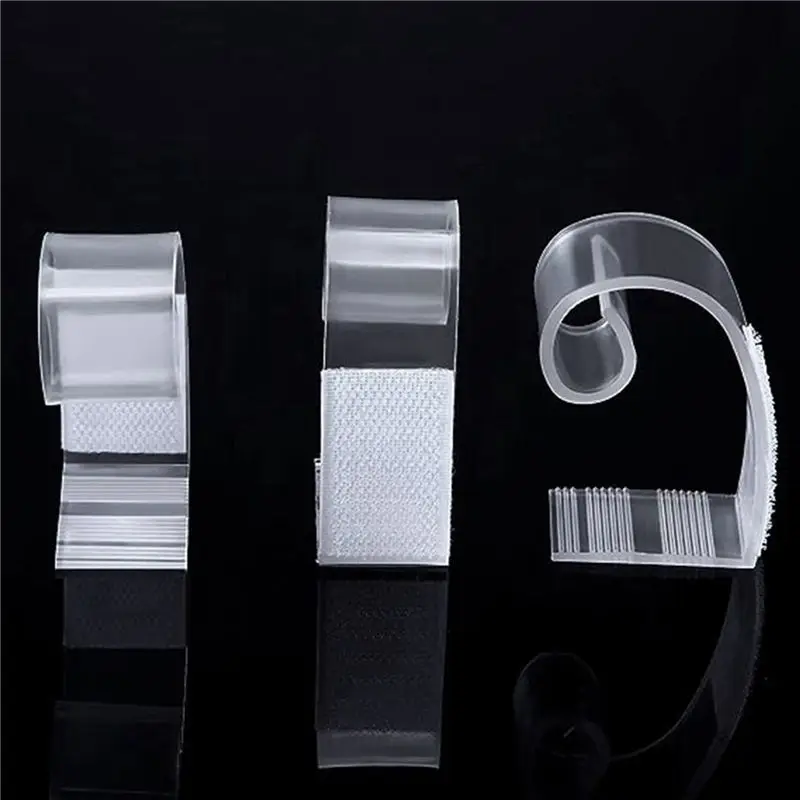 ABSS-50 Pieces Table Skirting Clips Plastic Tablecloth Clips With Hook And Loop For Meeting Party Indoor Outdoor Events