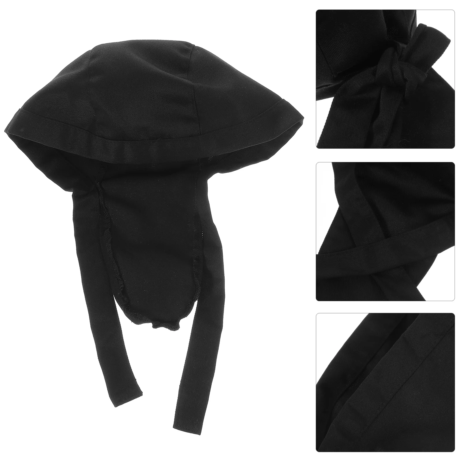 Chef Hat Restaurant Uniform Serving Turban Caps Adjustable Aldult Washable Cotton Kitchen Working Wear-resistant