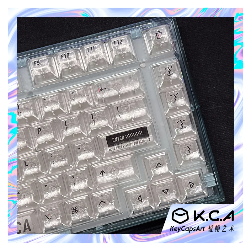 140 Keys Transparent Keycaps English Backlit KCA Profile PC Dye Sublimation Mechanical Keyboard Keycap For MX Switch 1.75U Shift