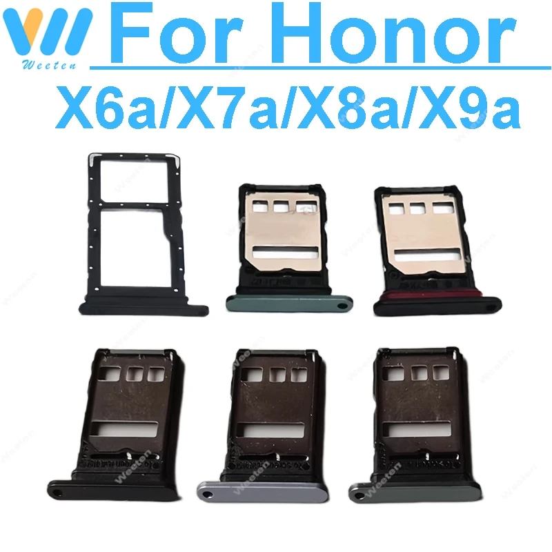 Sim Card Tray Holder Socket Adapter For Huawei Honor X6a X7a X8a X9a Sim Card Reader Slot Connector Replacement Repair Parts