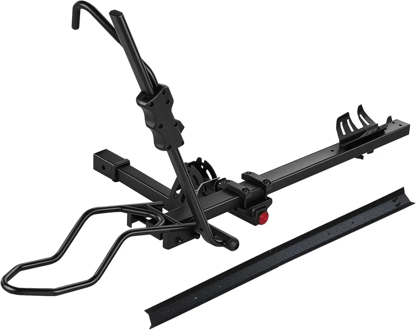 Single Bike Rack Hitch with Ramp for E-Bikes 100 lbs Capacity