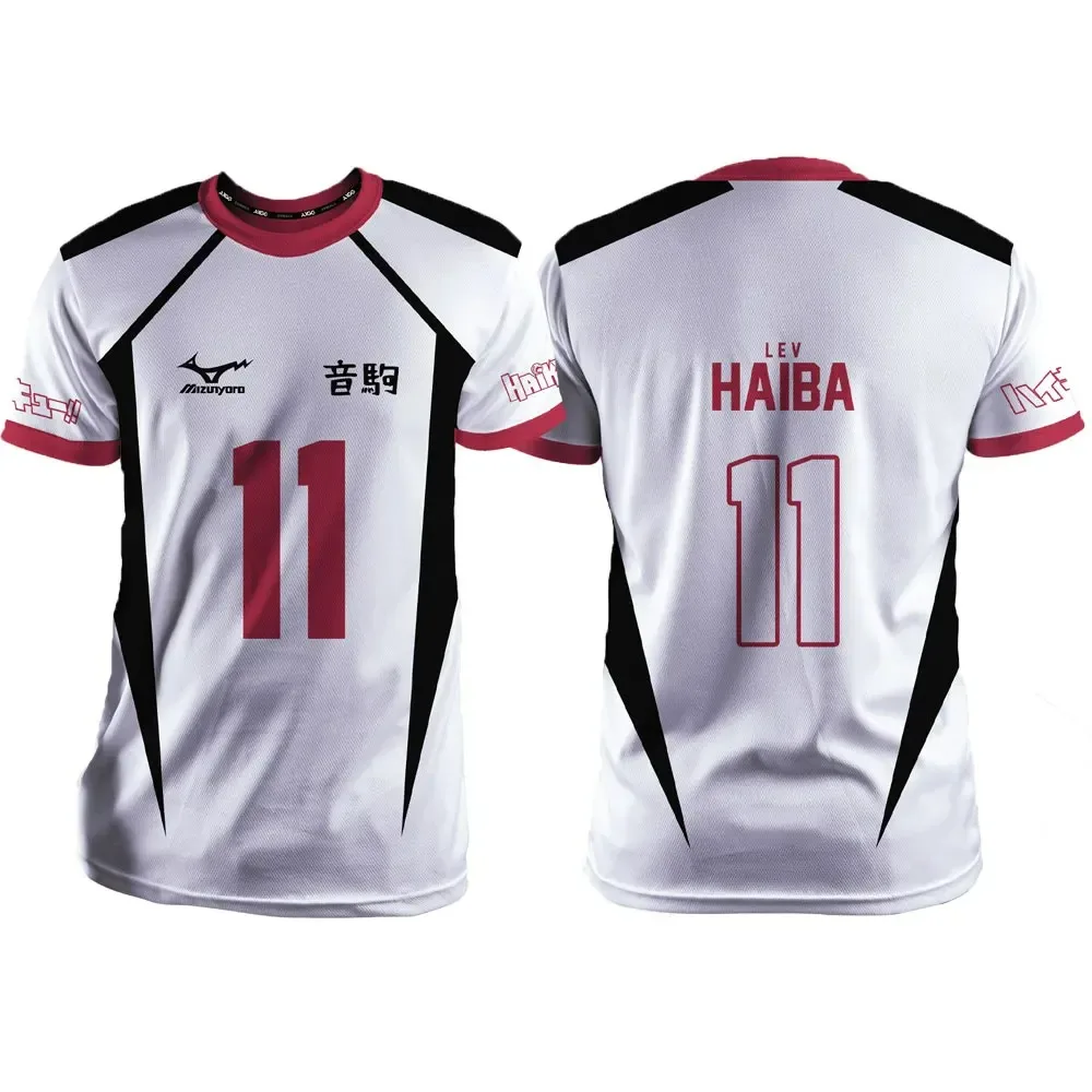 

Haikyuu Nekoma белая мультяшная аниме косплей мужская футболка Летняя Детская футболка с коротким рукавом унисекс Топы 2024 модная женская футболка