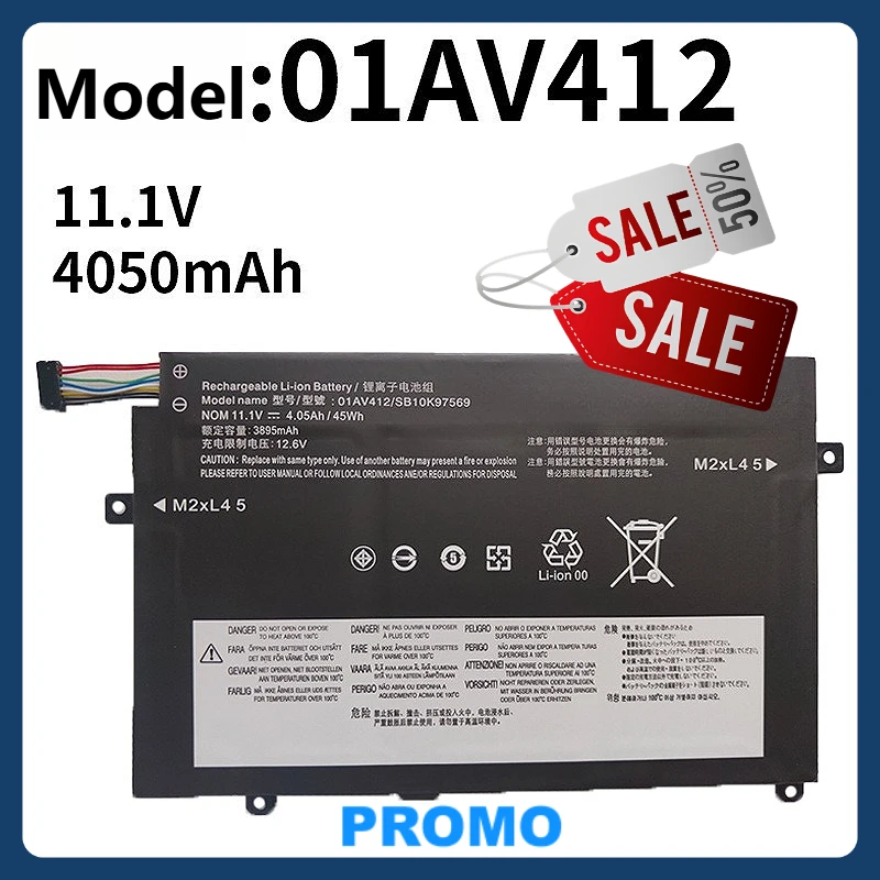 

Lithium Battery for Lenovo E470, E470C, E475, 01AV413, 01AV411, 01AV412 Laptops