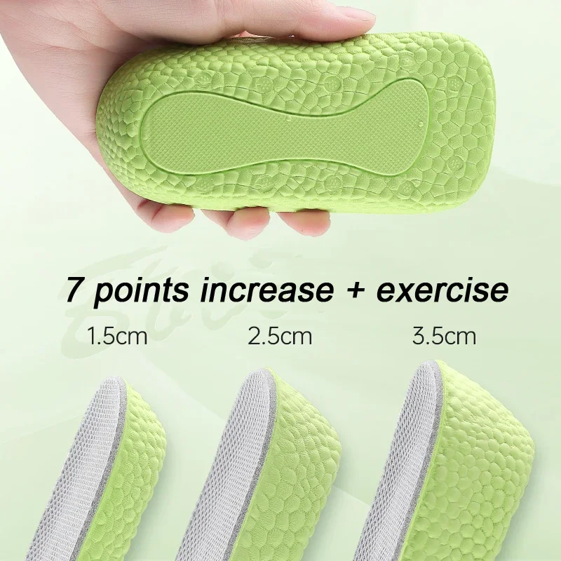 Seven Point Height Increase Insoles Invisible Inner Heightening Pad Sneaker Half Cushion Sports Shoes Boost Pads for Men Women