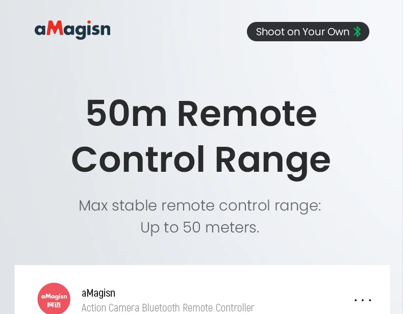Für DJI Osmo Action 360/Action 6 5 4 Drahtlose Fernbedienung 50 m Entfernung Controller Sport Kamera Zubehör mit Handschlaufe – Detail 5