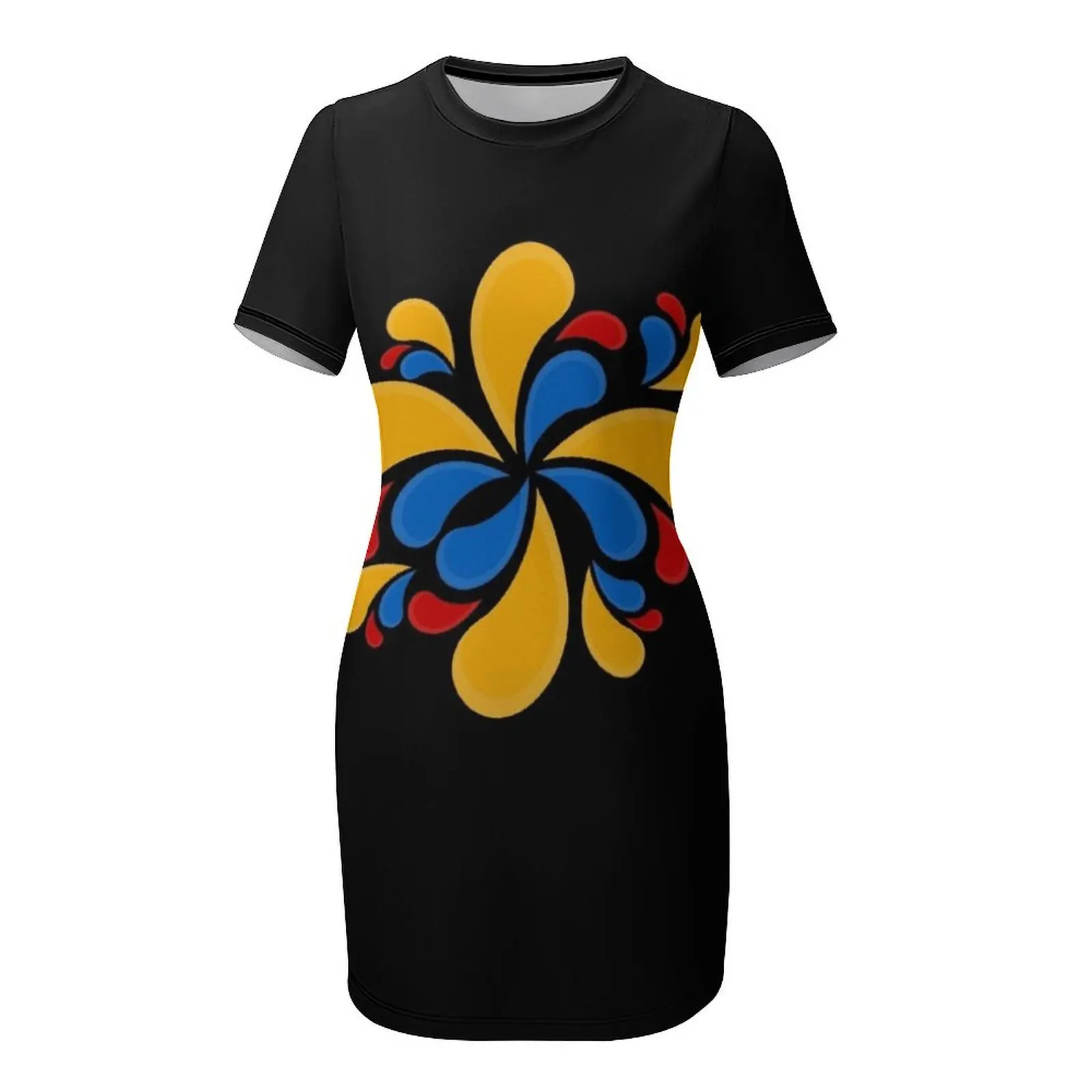 Colombian T-shirts Short Sleeved Dress women's clothing trend 2025 Women's long dress