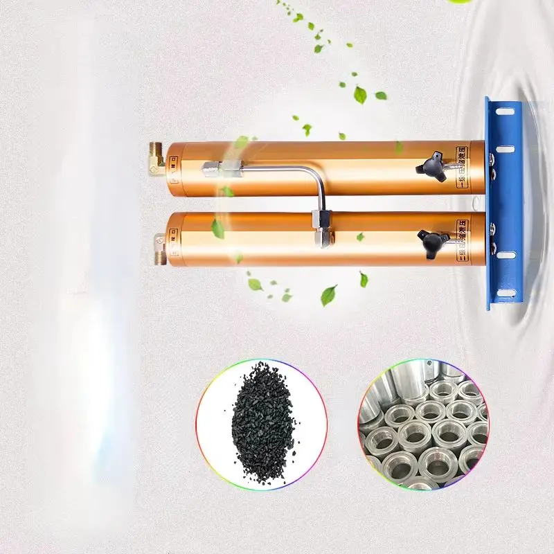 30MPA High Pressure Air Pump Oil-Water Separator Breathable Double Filter Barrel Set Includes Adapter for Efficient Compression