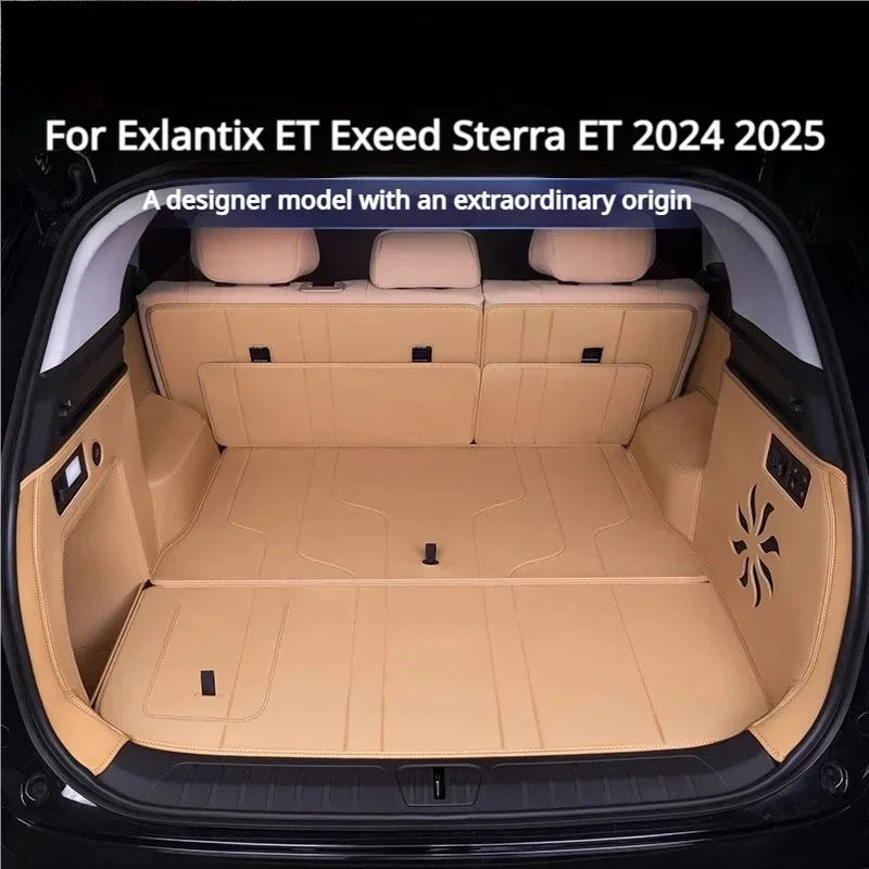 Para Exlantix ET Exeed Sterra ET 2024 2025, Alfombrilla de Maletero de Cuero para Coche, Protector Antideslizante para Respaldo