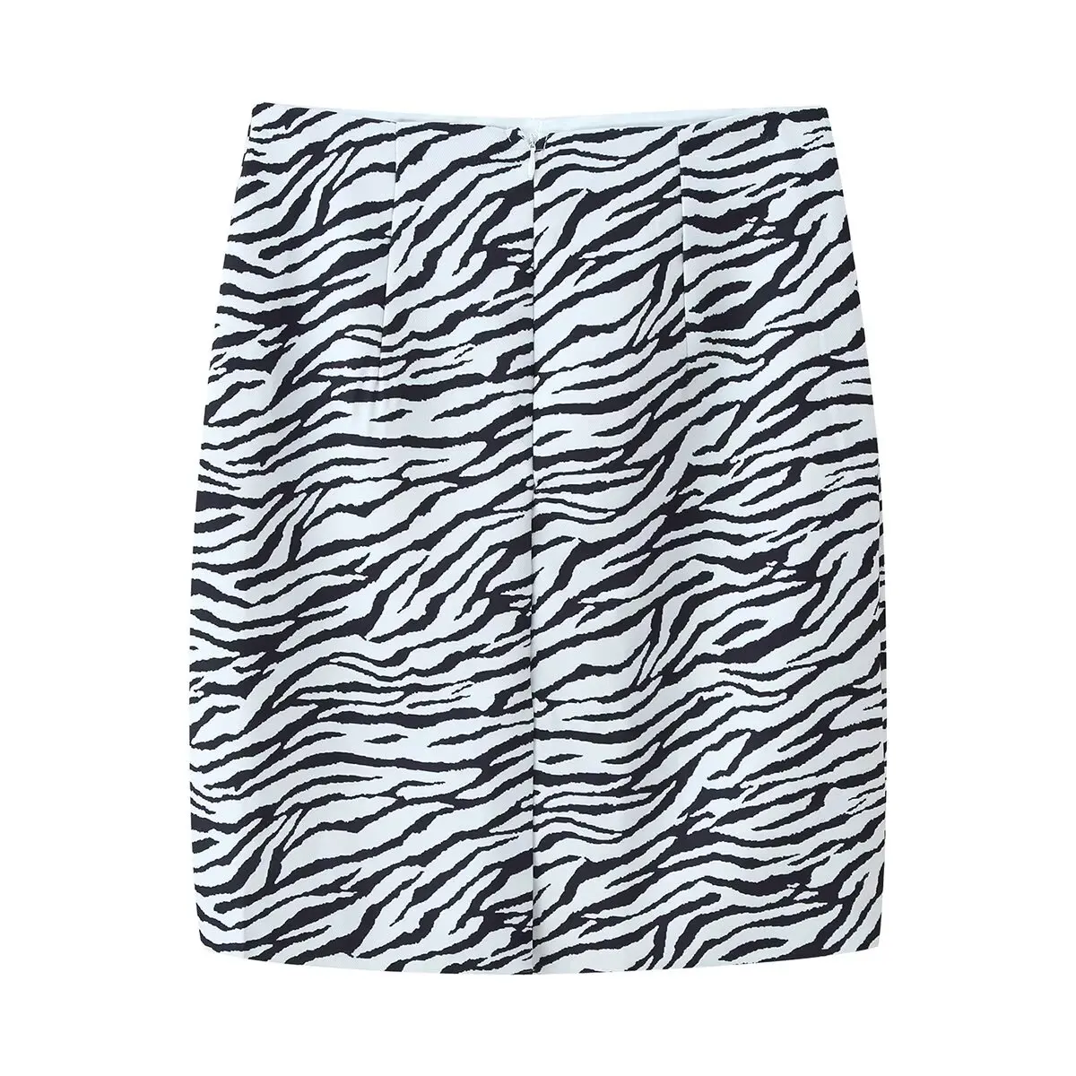 

2025 Zebra-Print Twill Split Skirt Elegant Fashionable New Style Comfortable Office Wear Casual Versatile Retro Seductive Skirt