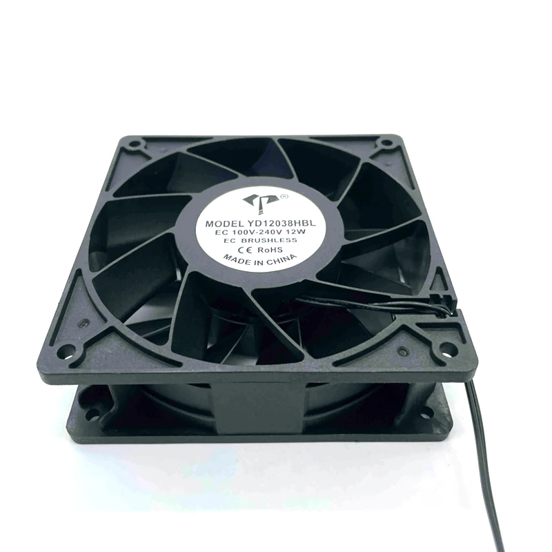 Boosting EC12038 110V-240V Wide Voltage Universal Cooling Fan 12cm AC 220V High Airflow Power Supply Cabinet Ventilation Fan
