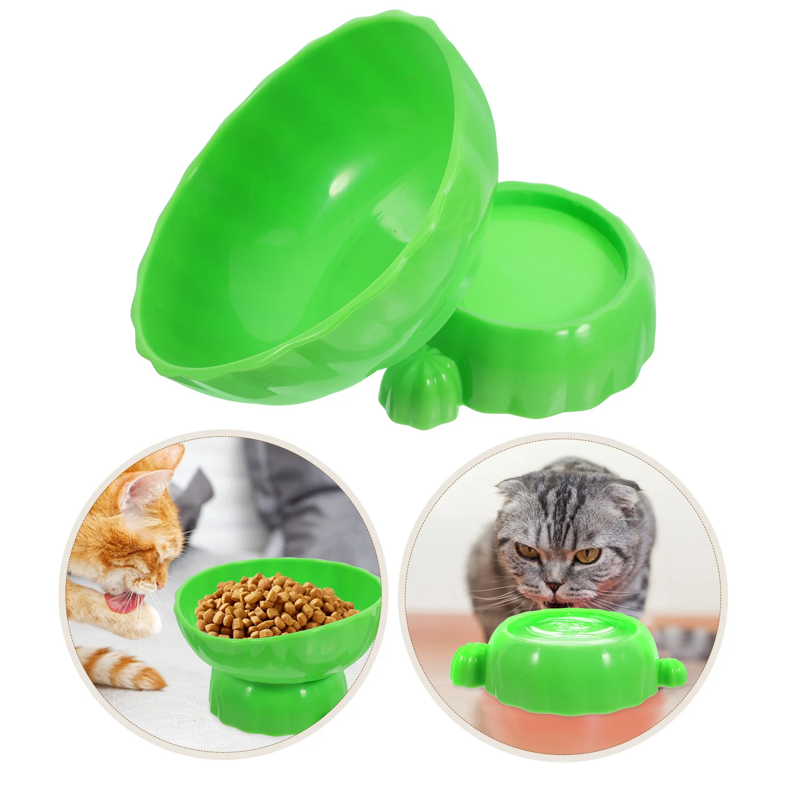 

Elevated Cat Food Non-Skid Plastic Pet Feeding For Small Cats Water Bowl Digestive Friendly Raised Pet Bowl