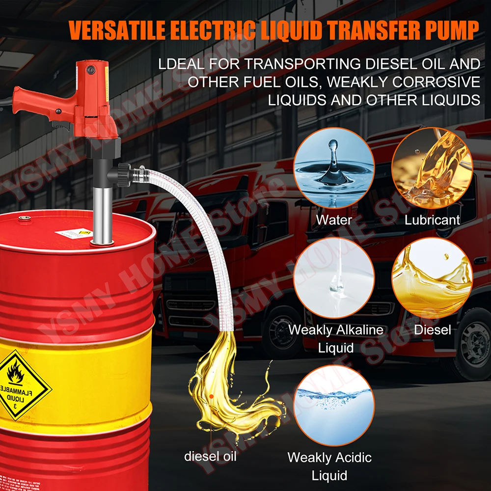 Bomba elétrica de transferência de combustível, 220v/110v, alta potência, multifuncional, bomba de transferência de líquidos para diesel, lubrificantes, água, querosene