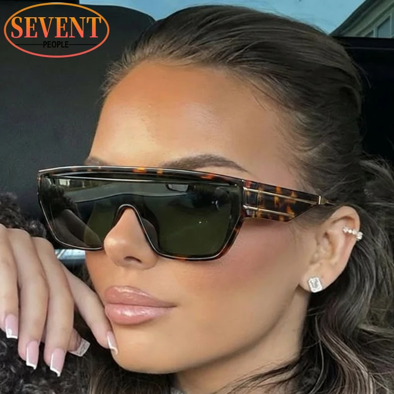 

Oversized Square One-Piece Shield Sunglasses Women 2026 Luxury Brand Trendy Windproof Mask Sun Glasses For Ladies Goggle Shades