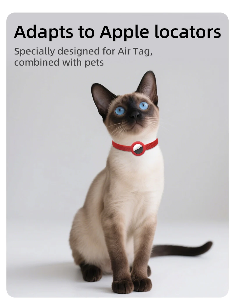 Niedliches abtrünniges Katzenhalsband mit individuellem Namensschild, elastisches GPS-Tracker-Kätzchenhalsband mit Air-Tag-Halter, verstellbare Haustierhalsbänder – Detail 20