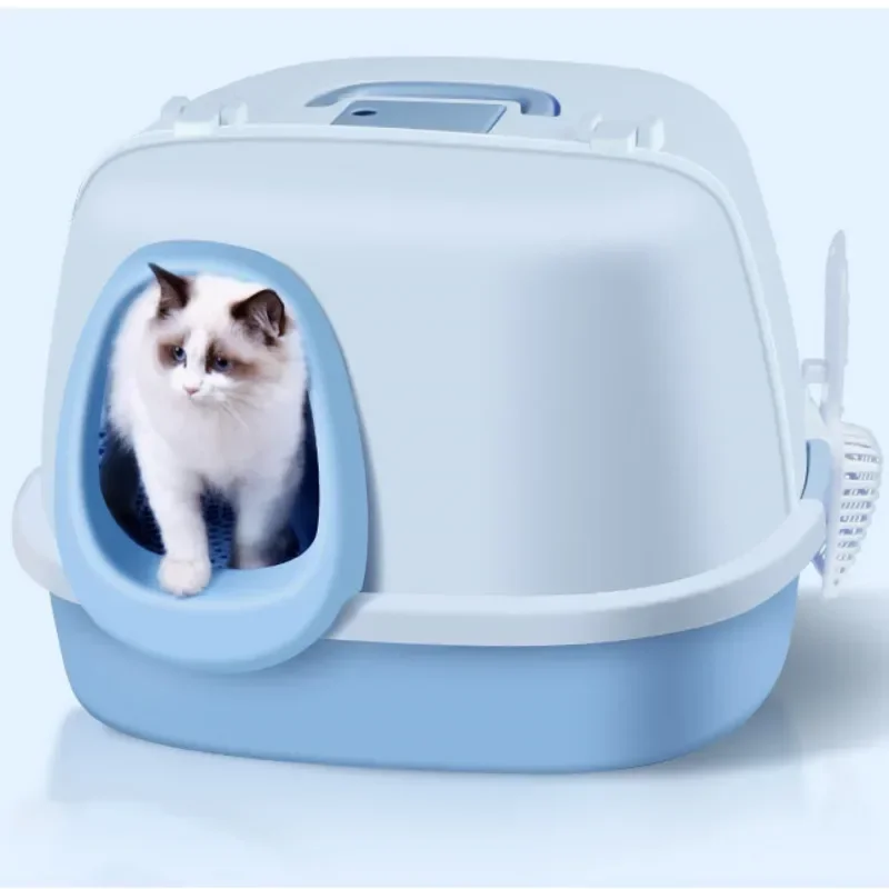 Long Channel Cat Litter Box, Corridor Type Large Enclosed Toilet Odor Proof Splash Proof, Cats\' Sandbox, Easy Clean Litter Tray