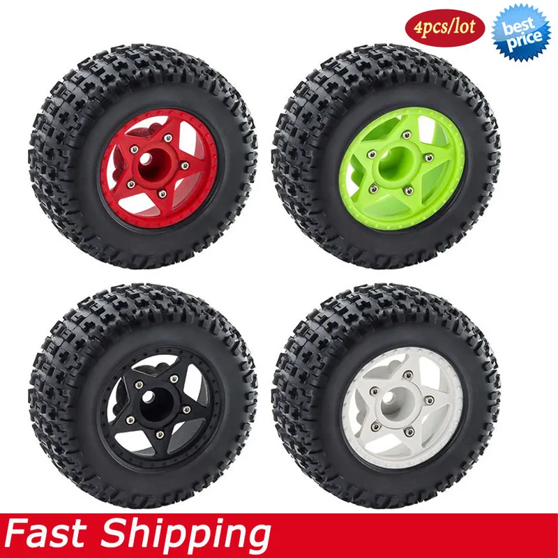 4PCS 109*46mm RC Short Course Truck Off-Road Tires Wheels Hex 12mm 14mm 17mm for 1/8 1/10 Traxxas Axial ARRMA Upgrade Parts