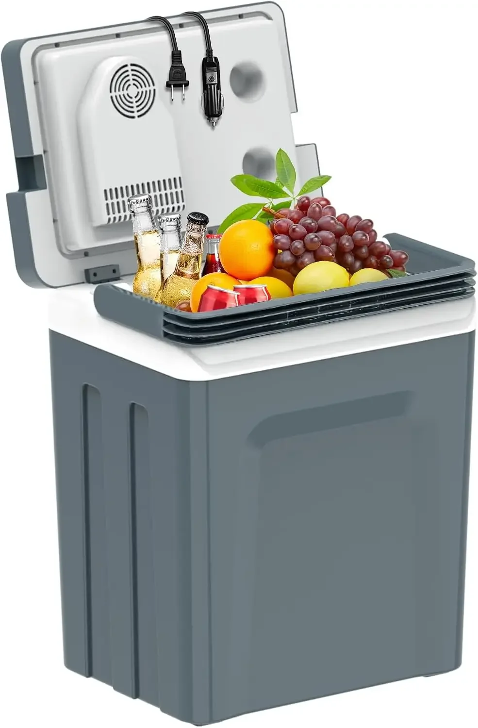 

Electric Cooler & Warmer with Handle 31.7 Quart/30L Portable Thermoelectric Fridge for Vehicles & Trucks with 110V AC & 12V DC