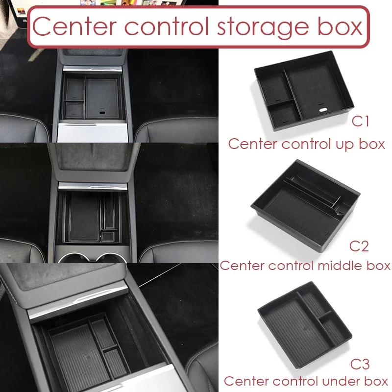 สำหรับเทสลารุ่น3กล่องเก็บของ2024ไฮแลนด์โมเดล3 2024ที่เท้าแขนตรงกลางคอนโซลไฮแลนด์กล่องเก็บของที่เก็บของที่เก็บอุปกรณ์เสริม