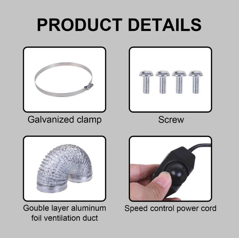 Soldering Exhaust Fan Strong Suction Power 2500RPM Quiet Exhaust Fan