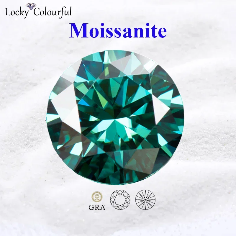 

Moissanite Round Shape VVS1 Natural Emerald Green Color Beads for Charms DIY Jewelry Making Bracelet Ring with GRA Certificate