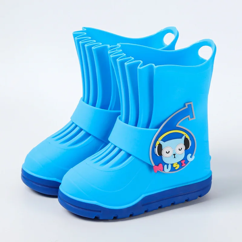 Girls Cute Comfy Rain Boots New Boy Baby Non-Slip Outdoor Shoes Lightweight Stereoscopic Cartoon Leisure Rain Shoes Four Seasons