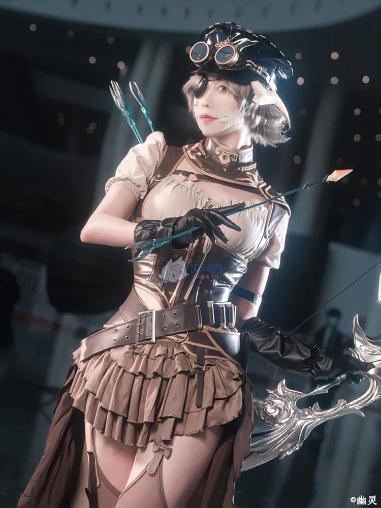 Disfraz de Final Fantasy para mujer, traje Sexy con sombrero, traje de fiesta, uniformes de Carnaval y Halloween, 480HQ, FF14