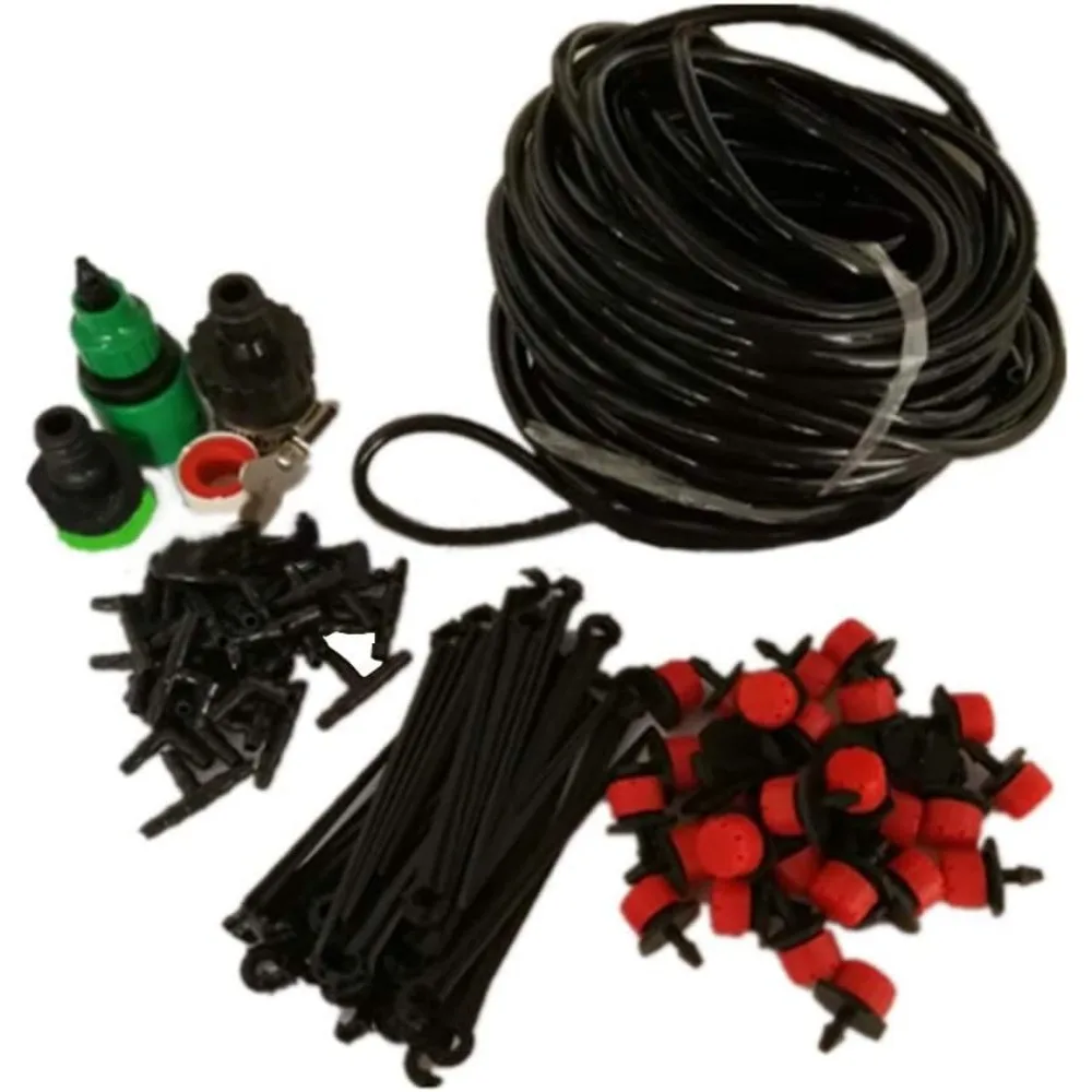 

Автоматическая система капельного орошения для садоводства, 30 капельниц, комплект для полива «сделай сам», микроразбрызгиватель для шланга 25 м для растений, цветов