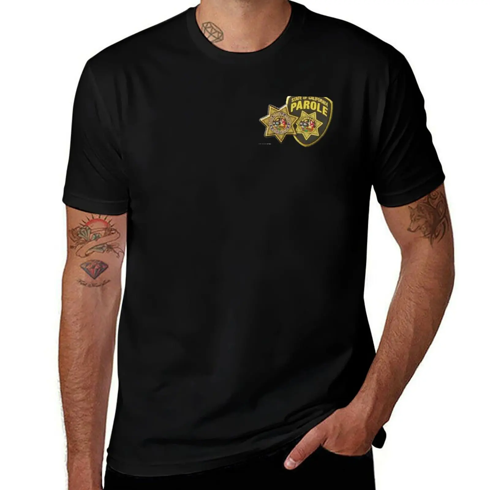 California Parole Agent T-Shirt Active Wear Sports for Men T-Shirt