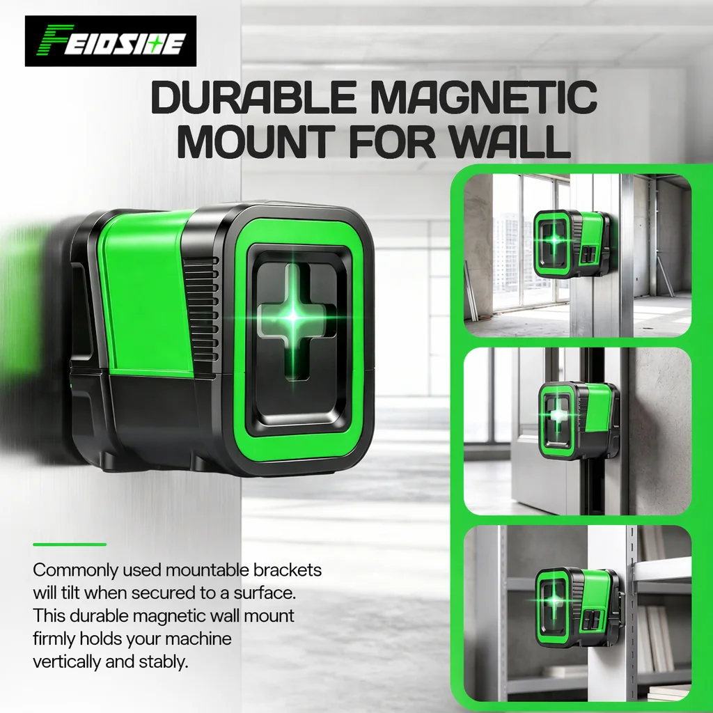 Line Laser Level Magnetic Bracket - جهاز تسوية بالليزر محمول من FEIDSIDE