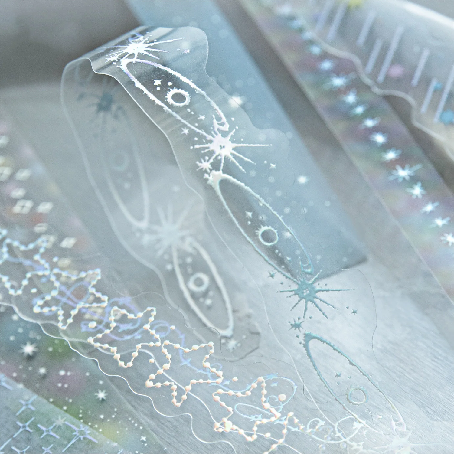 Capture Star Series Cut Milky Way Starlight Landscape PET Sticker Creative DIY Journal Material Collage Stationery