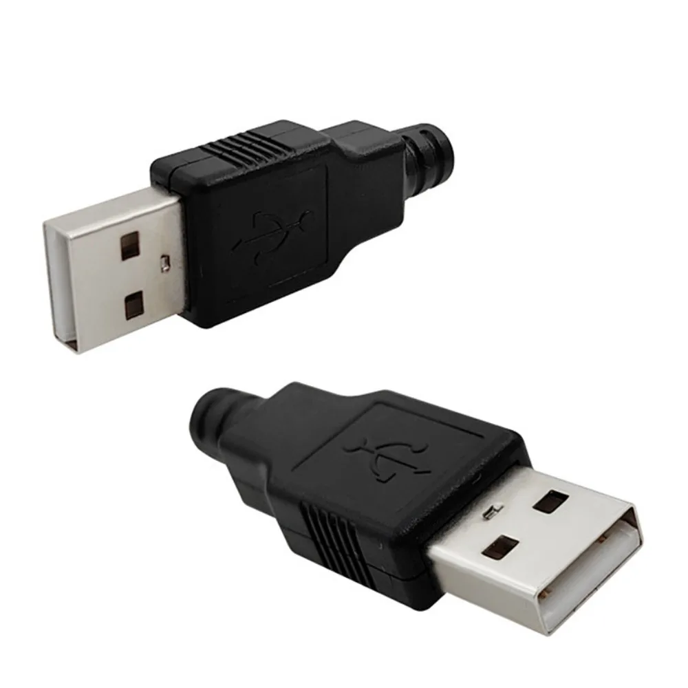 USB Connector Black Type A USB Plug Type A Plastic Male USB Socket With Case DIY Connector Connector With Cover
